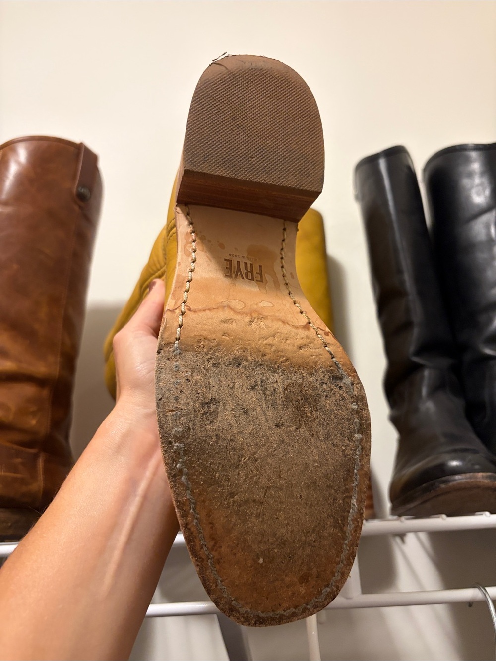 Women's Tall Leather Riding Boots Banana - Frye - Picture 3 of 7